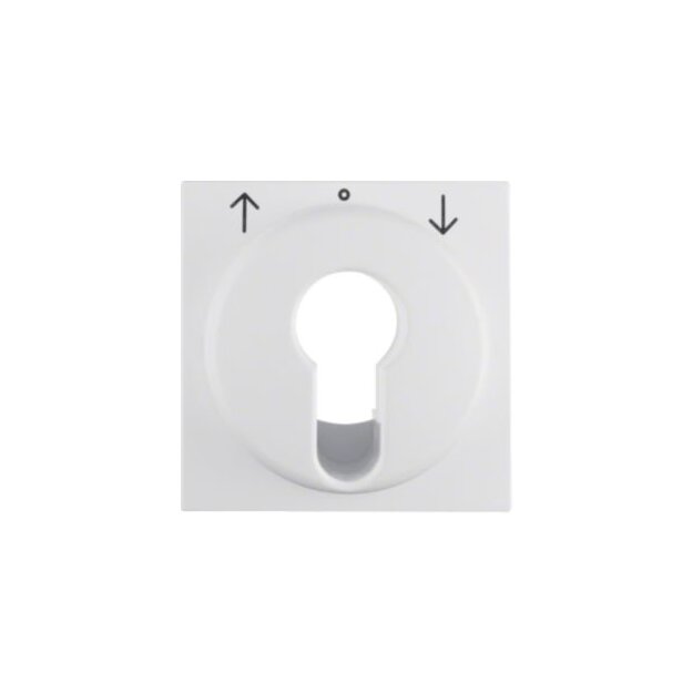 Berker 15081909 Zentralstück Jalousie/Schlüssel Schalter S.1 IP44 Polarweiß Matt
