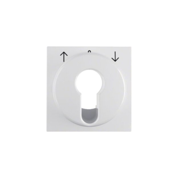 Berker 15088989 Zentralstück Jalousie/Schlüssel Schalter S.1 IP44 Polarweiß Glänzend