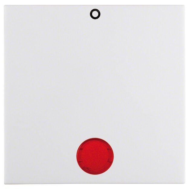 Berker 16298969 Wippe mit Aufdruck "0", Befestigungsstück und Linse S.1 IP44 Polarweiß Glänzend