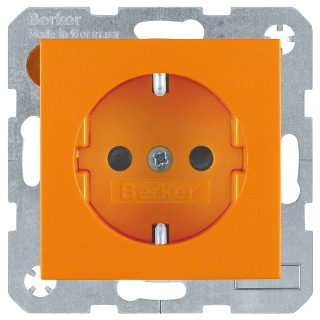 Berker 41431914 Steckdose Schuko S.1/B.3/B.7 Orange, Matt