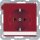 Berker 47506002 Steckdose Schuko mit Beschriftungsfeld Q.1/Q.3 Rot, Samt