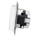 Berker 47528989 Steckdose Schuko mit Klappdeckel S.1 IP44 Polarweiß Glänzend