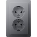 Berker 47596084 Doppelsteckdose Schuko mit Abdeckplatte,...