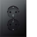 Berker 47597006 Doppelsteckdose Schuko, Abdeckplatte,...