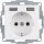 Berker 48036089 Steckdose SCHUKO/USB A-A Q.1/Q.3/Q.7/Q.9 Polarweiß samt