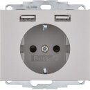 Berker 48037004 Steckdose SCHUKO/USB A-A K.5 Edelstahl...