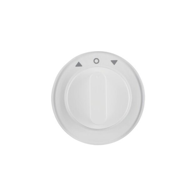 Berker 1080208900 Zentralstück mit Drehknopf für Jalousie-Drehschalter R.1/R.3 Polarweiß, Glänzend