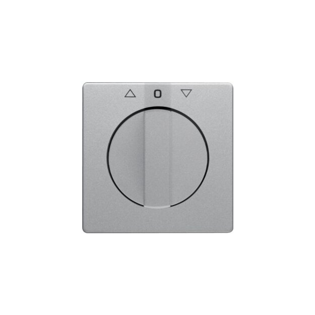Berker 1080608400 Zentralstück mit Drehknopf für Jalousie-Drehschalter Q.1/Q.3 Alu Samt, Lackiert