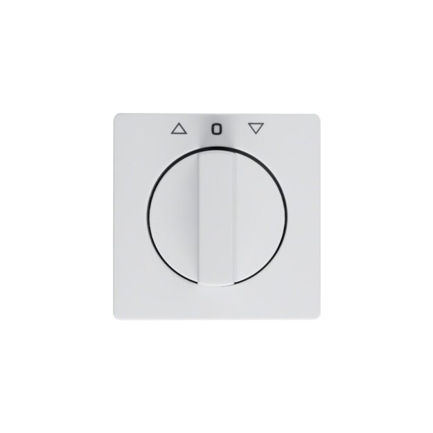 Berker 1080608900 Zentralstück mit Drehknopf für Jalousie-Drehschalter Q.1/Q.3 Polarweiß, Samt