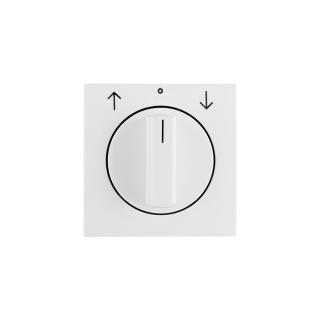 Berker 1080898900 Zentralstück mit Drehknopf für Jalousie-Drehschalter S.1/B.x Polarweiß, Glänzend