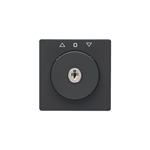 Berker 1083608600 Zentralstück mit Schloss für Jalousie-Schlüsselschalter Q.1/Q.3 Anthrazit, Samt