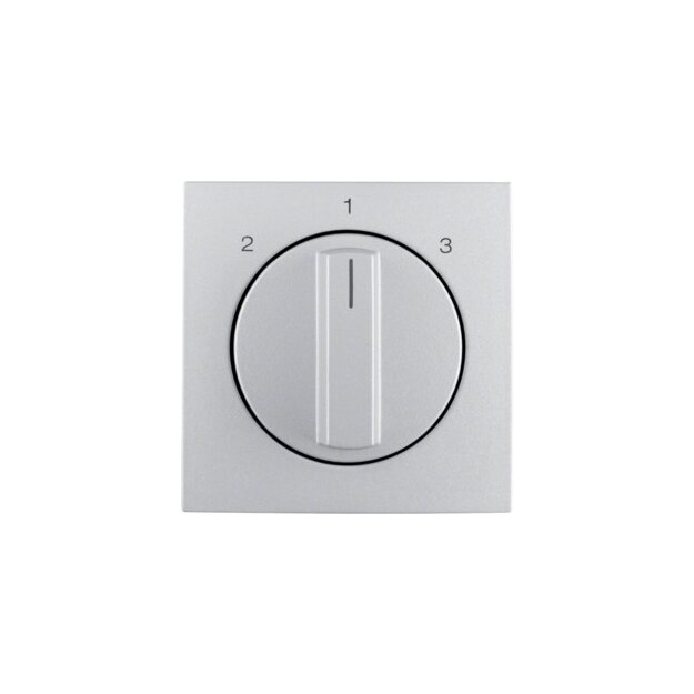 Berker 1084140400 Zentralstück mit Drehknopf für 3-Stufenschalter S.1/B.3/B.7 Alu matt