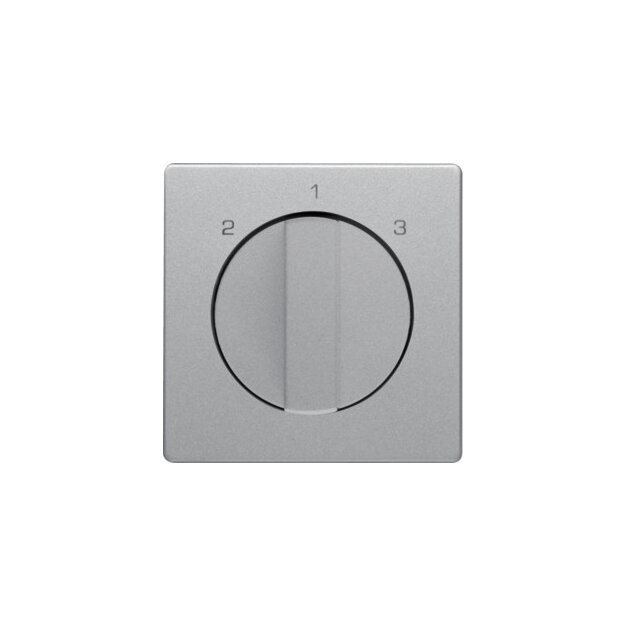 Berker 1084608400 Zentralstück mit Drehknopf für 3-Stufenschalter Q.1/Q.3 Alu Samt, Lackiert