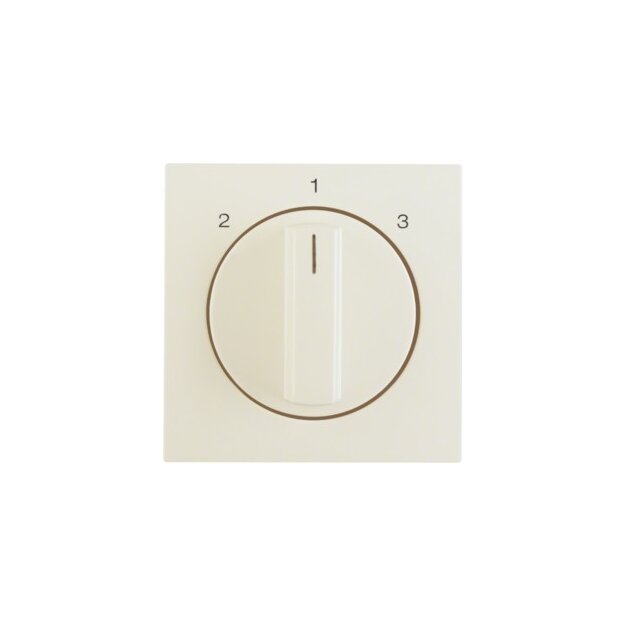 Berker 1084898200 Zentralstück mit Drehknopf für 3-Stufenschalter S.1/B.3/B.7 Weiß glänzend