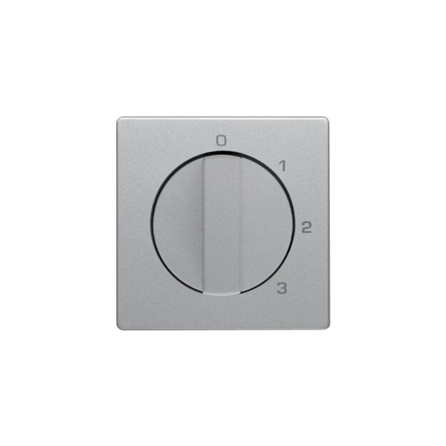 Berker 1096608400 Zentralstück mit Drehknopf für 3-Stufenschalter Q.1/Q.3 Alu Samt, Lackiert