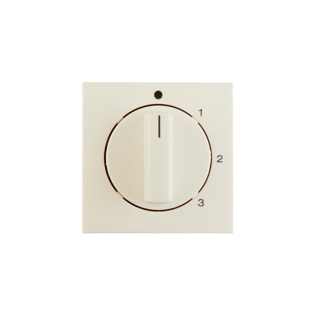 Berker 1096898200 Zentralstück mit Drehknopf für 3-Stufenschalter S.1/B.3/B.7 Weiß glänzend