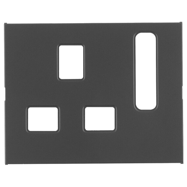 Berker 3313077006 Zentralstück für Steckdosen, British Standard abschaltbar K.1 Anthrazit, Matt