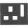 Berker 3313077006 Zentralstück für Steckdosen, British Standard abschaltbar K.1 Anthrazit, Matt