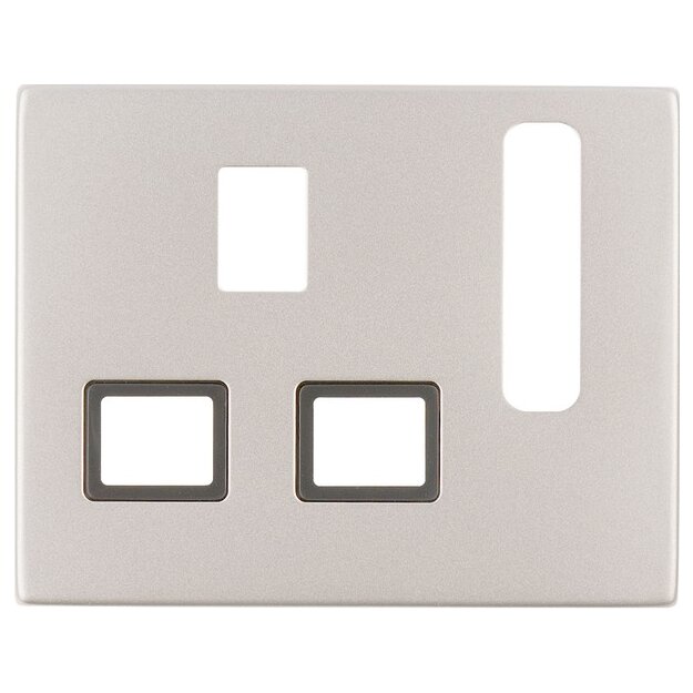 Berker 3313077014 Zentralstück für Steckdosen, British Standard abschaltbar K.5 Edelstahl