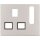 Berker 3313077014 Zentralstück für Steckdosen, British Standard abschaltbar K.5 Edelstahl