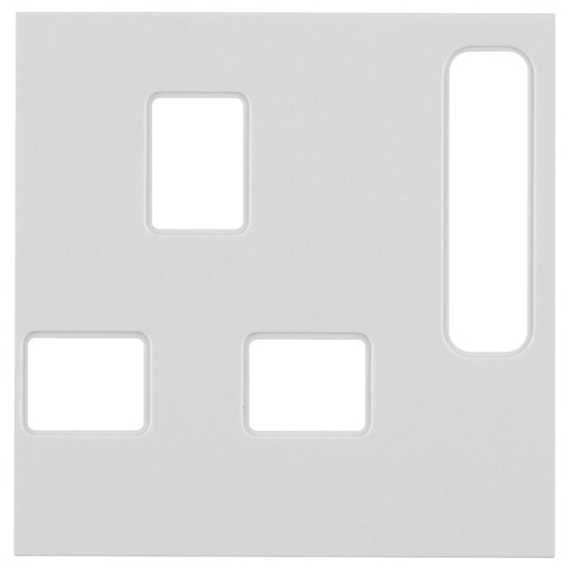 Berker 3313078982 Zentralstück für Steckdosen, British Standard abschaltbar S.1 Weiß, Glänzend