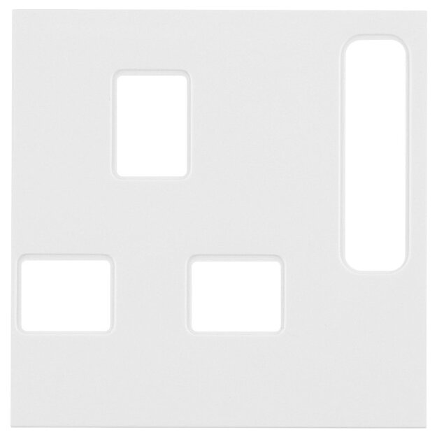 Berker 3313078989 Zentralstück für Steckdosen, British Standard abschaltbar S.1 Polarweiß, Glänzend