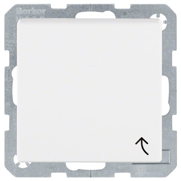 Berker 6765771909 Erdstift Steckdose mit Klappdeckel u Schraubliftklemmen S.1 IP44 Polarweiß Matt