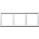 Gira 131303 Montageadapter 3-fach Gira E2 Reinweiß