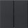 Gira 5362005 S3000 Bedienaufsatz 2-fach System 55 Schwarz matt