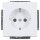 Busch-Jaeger 20 EUCRB-84 Schuko®-Std oSpr eBs mit erh. Berührungsschutz Studioweiß 2CKA002013A5440