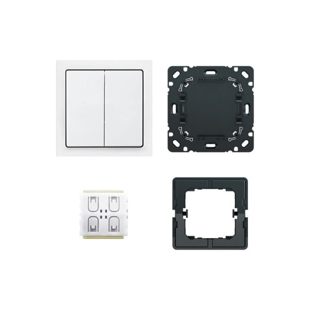 Busch-Jaeger 6716 UJ-84 FoH-switch, Set, Fut, BJE Komplettset Studioweiß 2CKA006710A0010