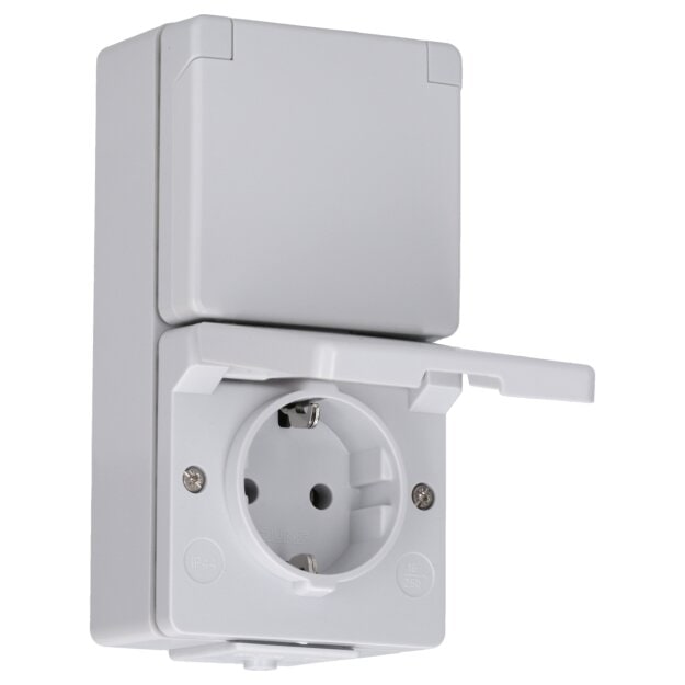 Jung 622W SCHUKO® Aufputz Zweifach-Steckdose Weiß Serie WG