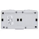 Jung 622WW SCHUKO® Aufputz Zweifach-Steckdose Lichtgrau Serie WG