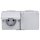 Jung 622WW SCHUKO® Aufputz Zweifach-Steckdose Lichtgrau Serie WG