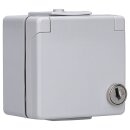 Jung 620WSL SCHUKO® Aufputz Steckdose mit Sicherheitsschloss Serie WG