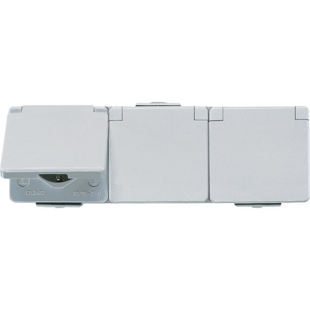 Jung 623W SCHUKO® Aufputz Dreifach-Steckdose Serie WG