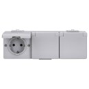 Jung 623W SCHUKO® Aufputz Dreifach-Steckdose Serie WG