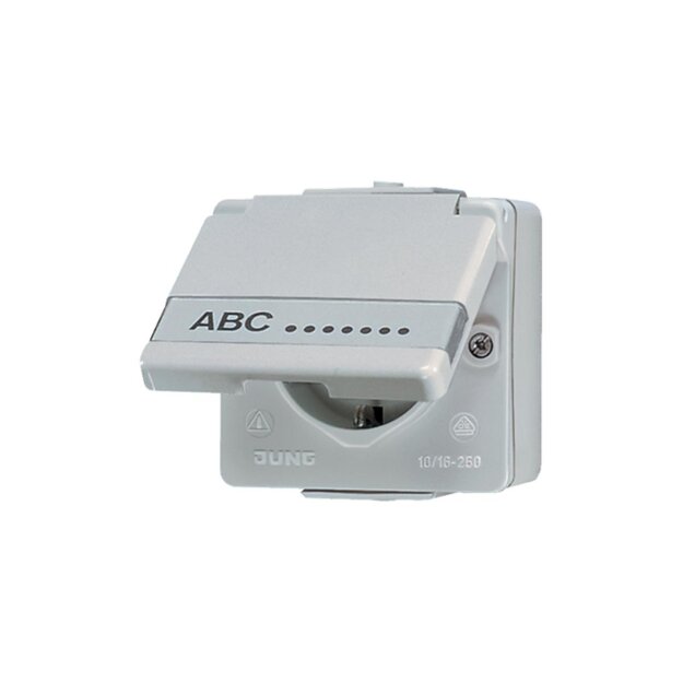 Jung 620NAW SCHUKO® Aufputz Steckdose mit Klappdeckel Serie WG