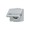 Jung 620NAW SCHUKO® Aufputz Steckdose mit Klappdeckel...