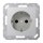 Jung A1520KIAL SCHUKO® Steckdose mit Berührungsschutz (lackiertes Aluminium) Aluminium Serie A