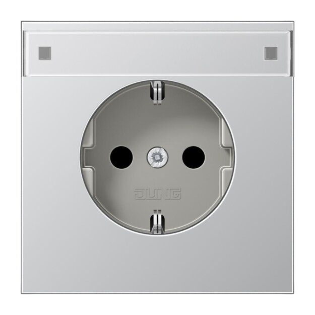 Jung AL1520NA SCHUKO Steckdose m.Schriftfeld  (lackiertes Aluminium) Aluminium Serie LS