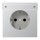 Jung AL1520NA SCHUKO Steckdose m.Schriftfeld  (lackiertes Aluminium) Aluminium Serie LS