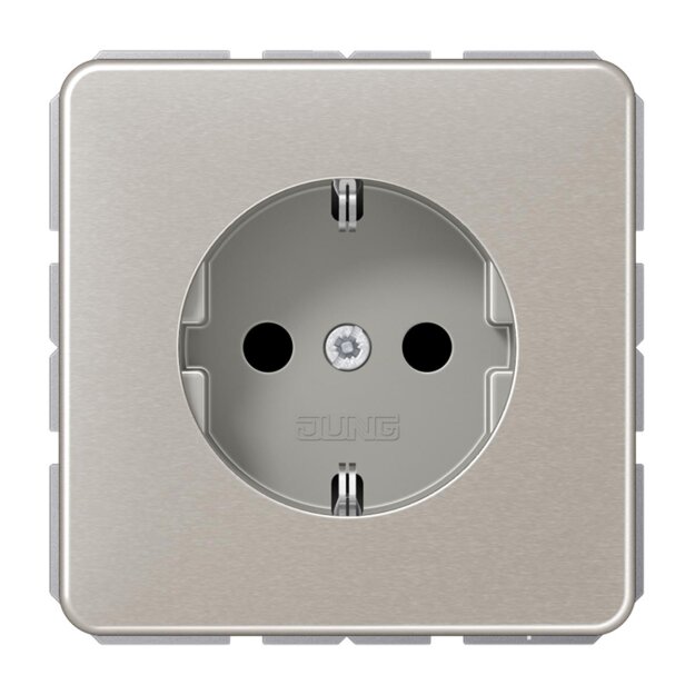 Jung CD1520KIPT SCHUKO Steckdose KI (Aluminium eloxiert) Platin Serie CD
