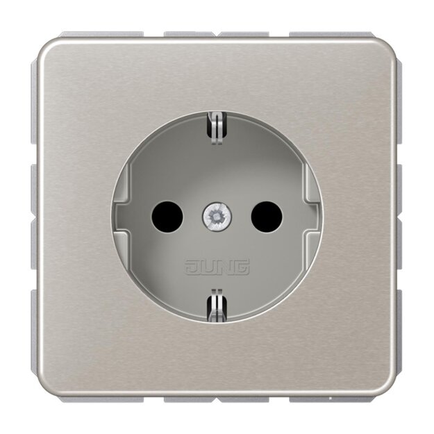 Jung CD1520PT SCHUKO Steckdose (Aluminium eloxiert) Platin Serie CD