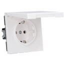 Jung LS1520KLWW SCHUKO Steckdose m.Klappdeckel Alpinweiß Serie LS