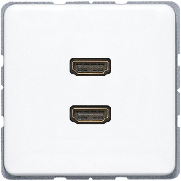 Jung MACD1133WW Multimediaanschlusssystem (Thermoplast bruchsicher) Alpinweiß Serie CD