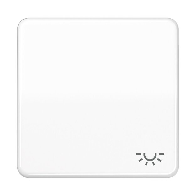 Jung CD590BFLWW Wippe m. Symbol "Licht" (Thermoplast bruchsicher) Alpinweiß Serie CD