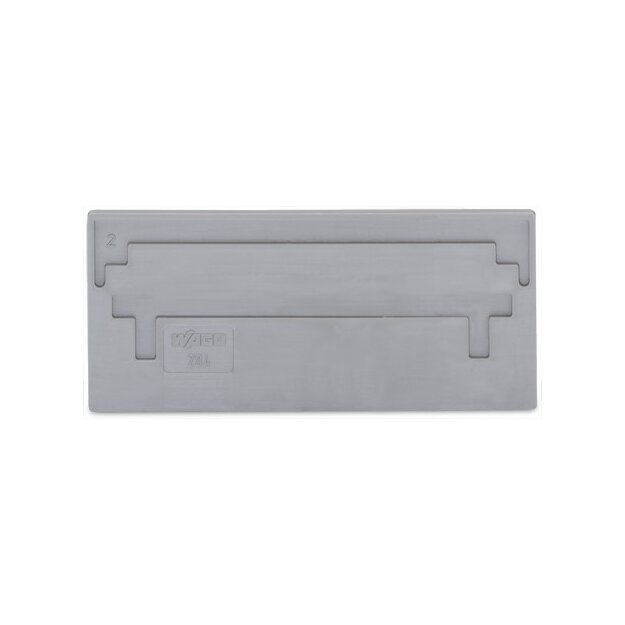 WAGO Kontakttechnik 2-Leiter-FV-Trennwand grau 284-326