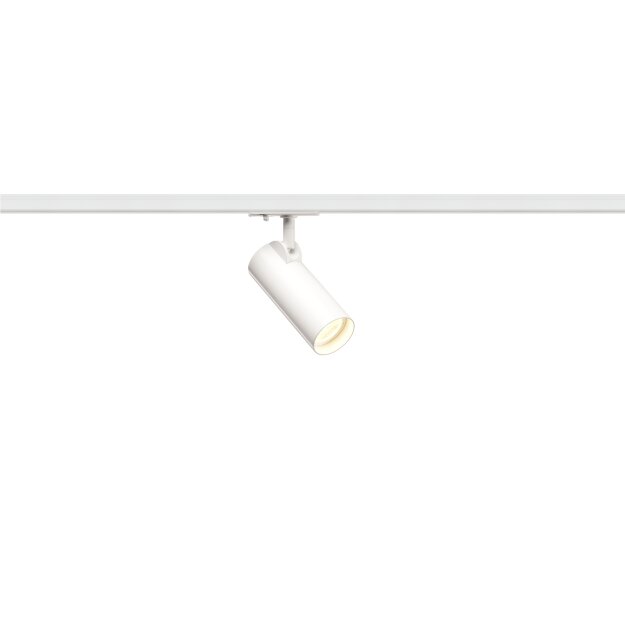 SLV 143581 Helia 50 LED Strahler für 1-Phasen Hochvolt-Stromschiene, 3000K, Weiß, 35°, 1-Phasen Adapter 14x12 cm