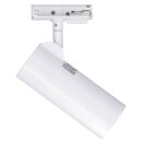 SLV 143581 Helia 50 LED Strahler für 1-Phasen Hochvolt-Stromschiene, 3000K, Weiß, 35°, 1-Phasen Adapter 14x12 cm